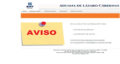 Desktop Screenshot of aduanalzc.gob.mx