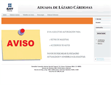 Tablet Screenshot of aduanalzc.gob.mx